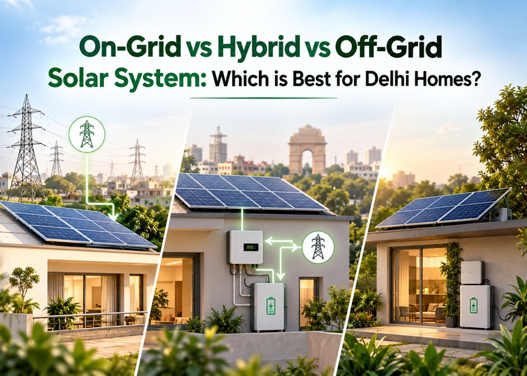 On-grid hybrid and off-grid solar system comparison